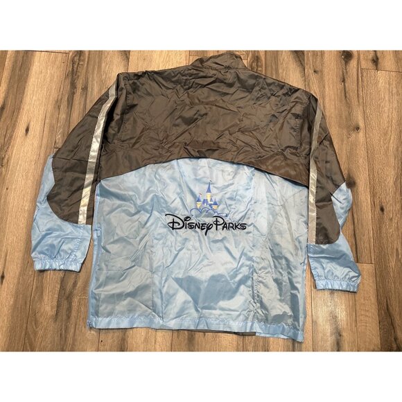 Disney Parks Adult Windbreaker Golf Jacket  Coat M/L Blue & Gray Polyester Theme - Picture 5 of 6
